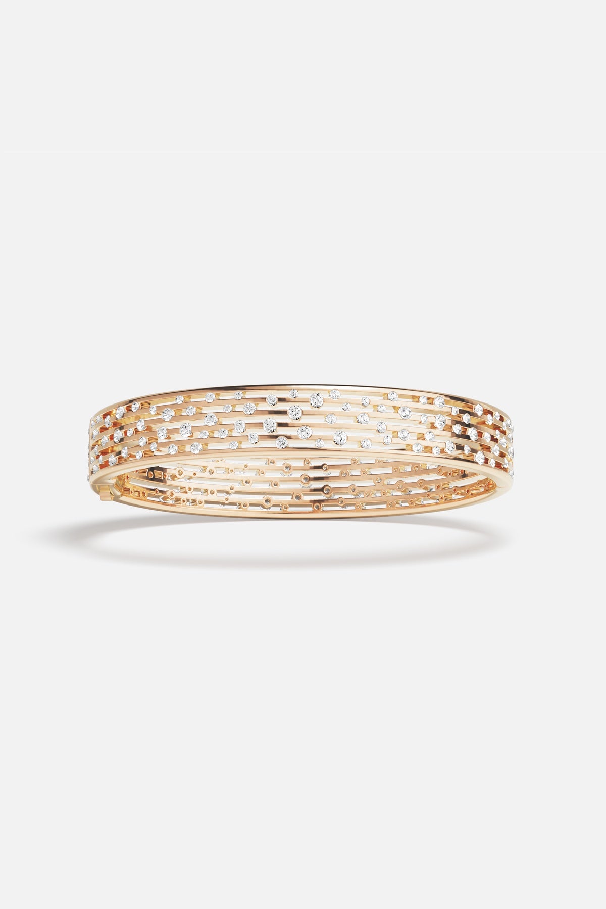 APM Monaco Automne Graphique jonc or rose zircon