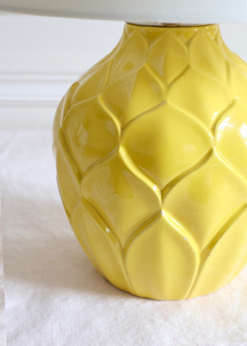 Aimée Aimer Ananas lampe citron faïence Saint-Clément 20 cm