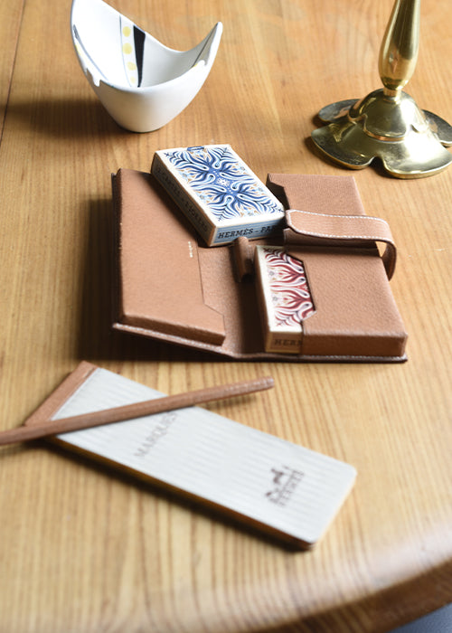 Hermès Étui cartes Cassandre cuir 20 cm pièce unique