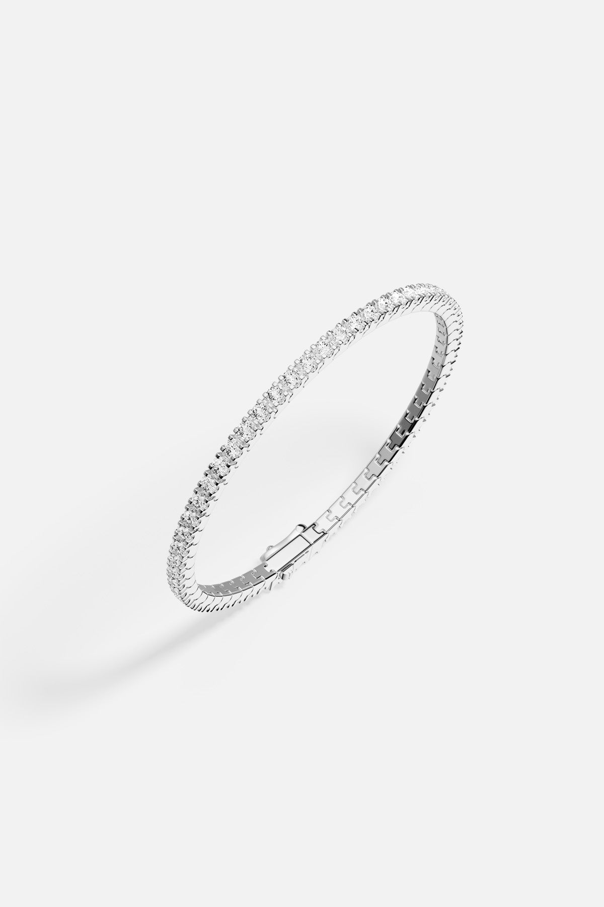 APM Monaco Lumière Tennis Bracelet blanc M 18 cm zircon