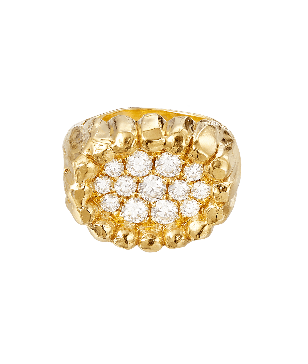 Alighieri The Ruins bague pavé diamant or 9ct taille M