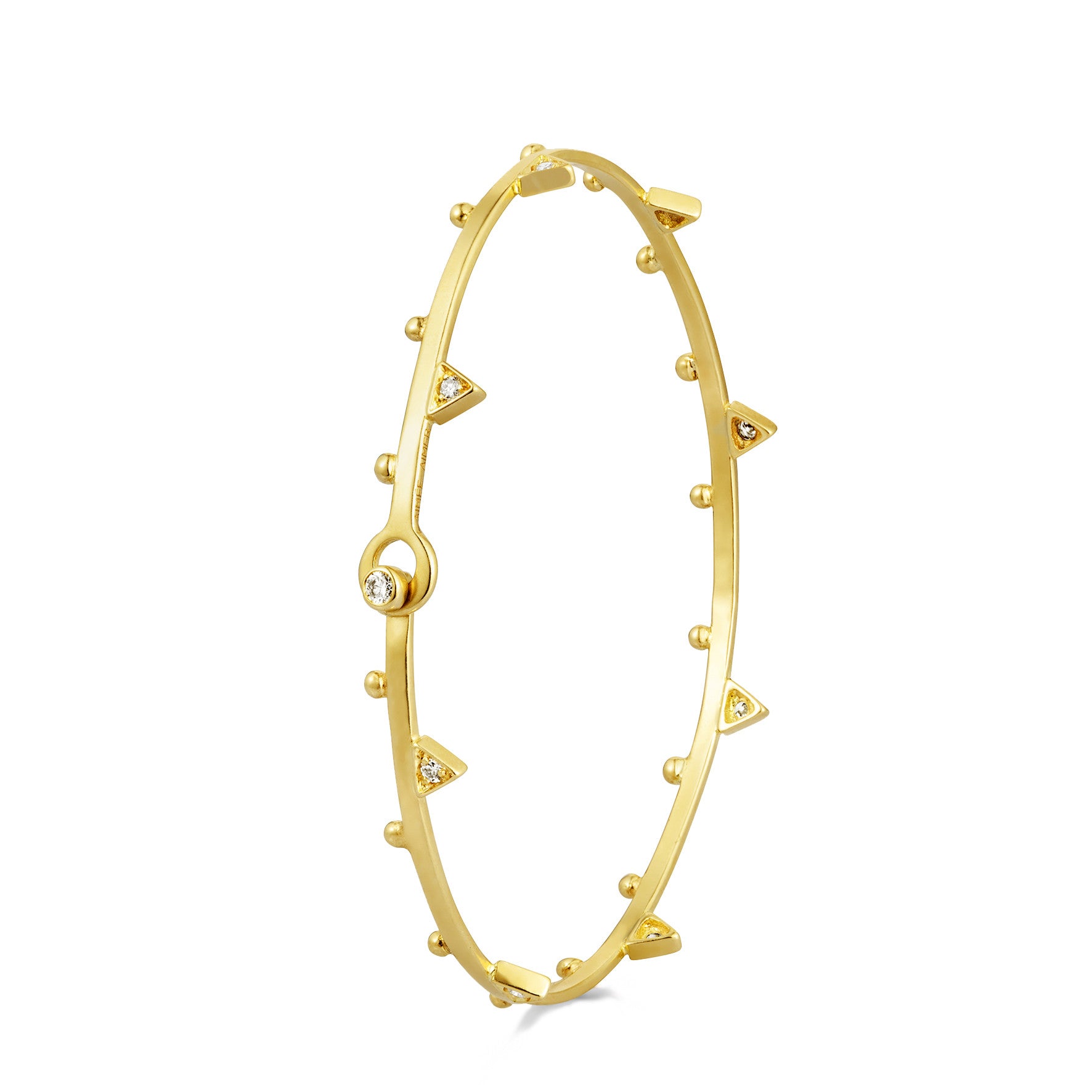 Aimée.Aimer Dea Bracelet Jonc Or Jaune Diamants Taille 16