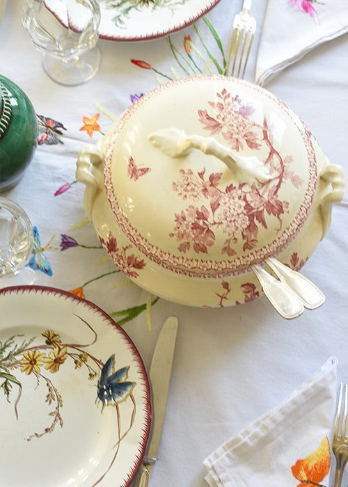 Aimée Aimer Aubépine plat légumier Gien terre de fer