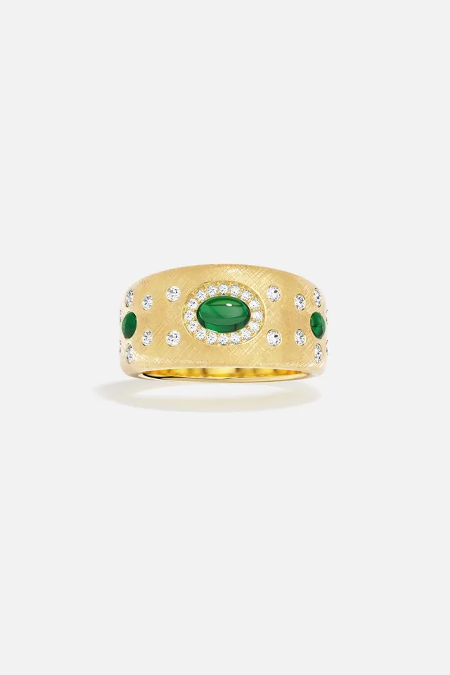 APM Monaco Automne Les Cabochons Bague dorée Taille 52