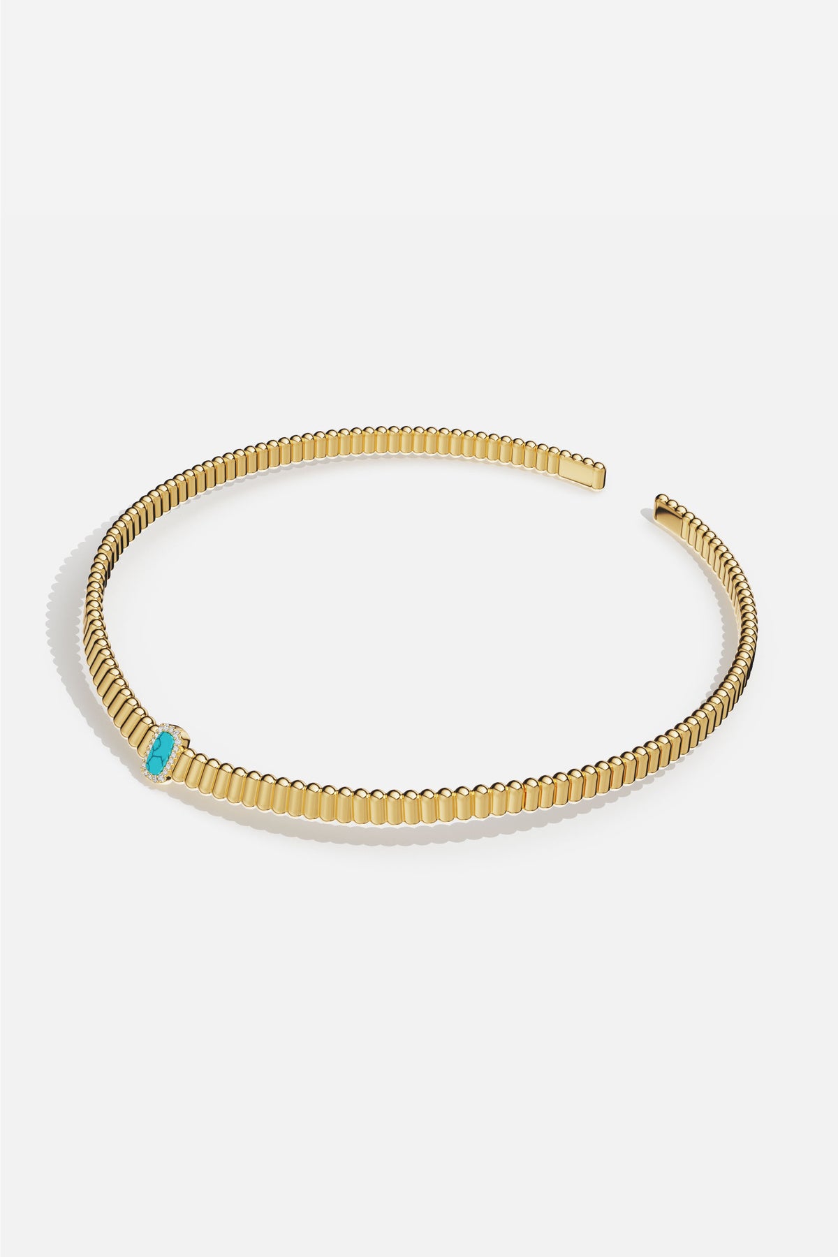 APM Monaco Méditerranée Les Calanques choker turquoise doré