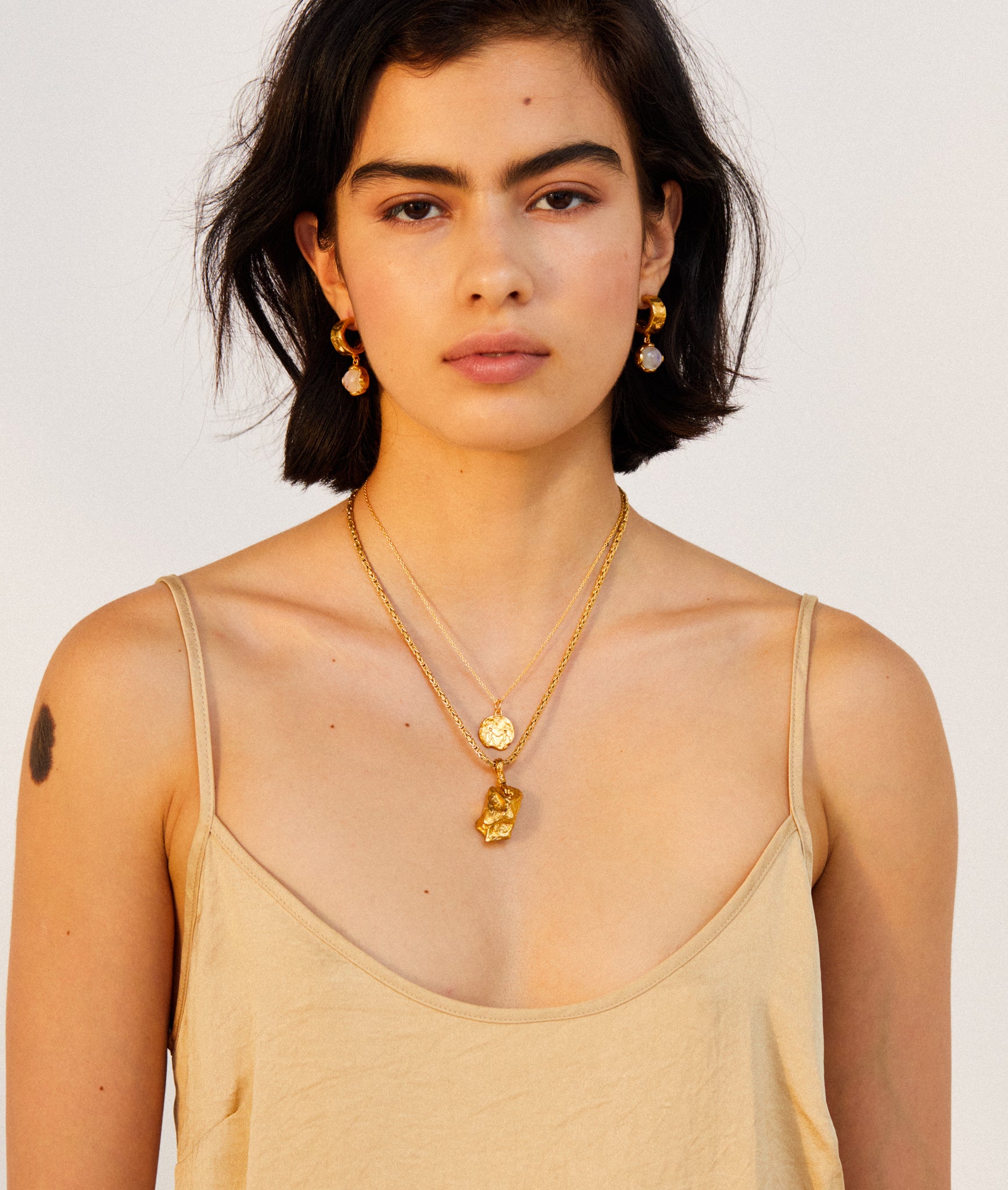 Alighieri Gemini Medallion collier zodiaque plaqué or