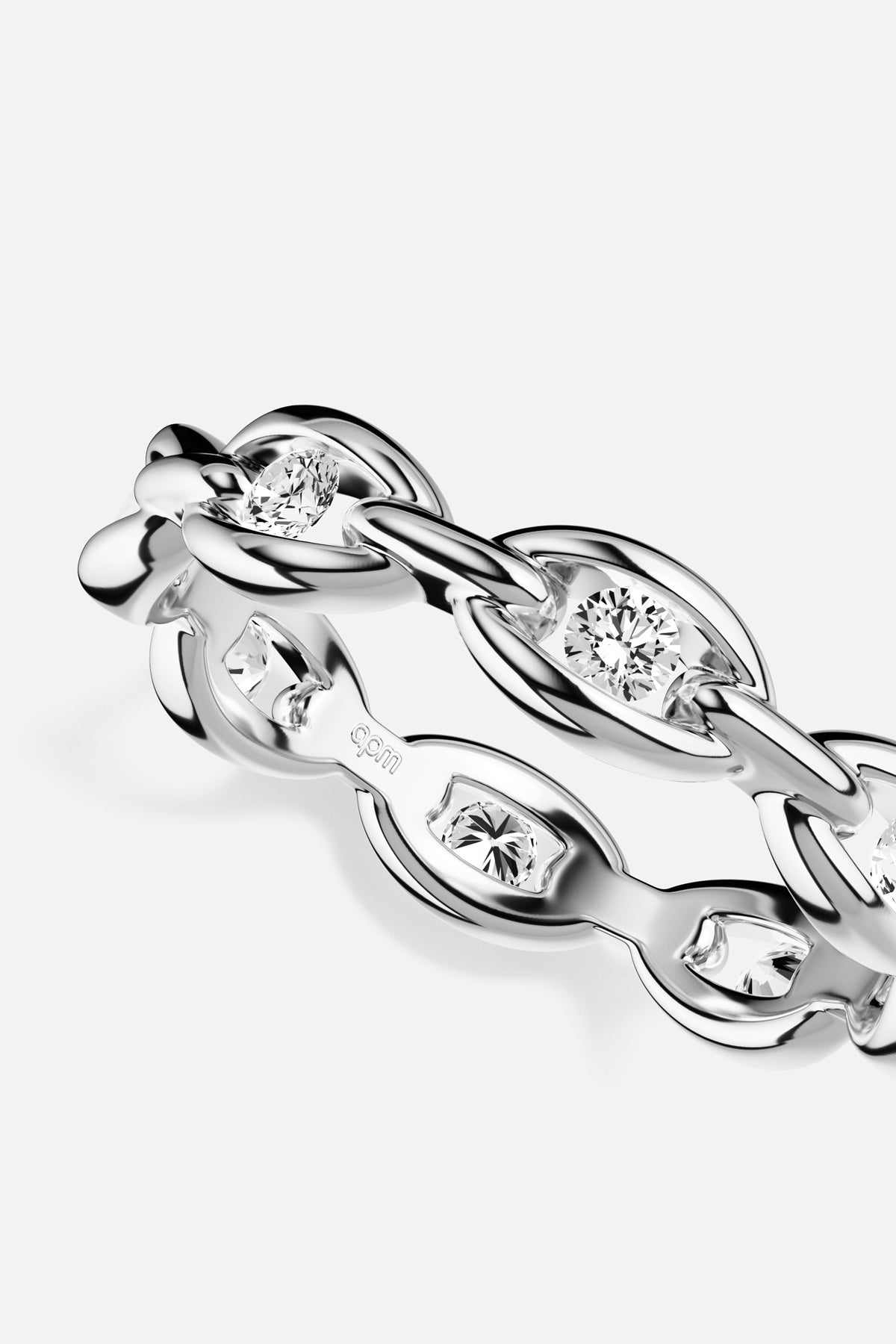 APM Monaco Soleil Enchaîné Bague zircon blanc taille 52