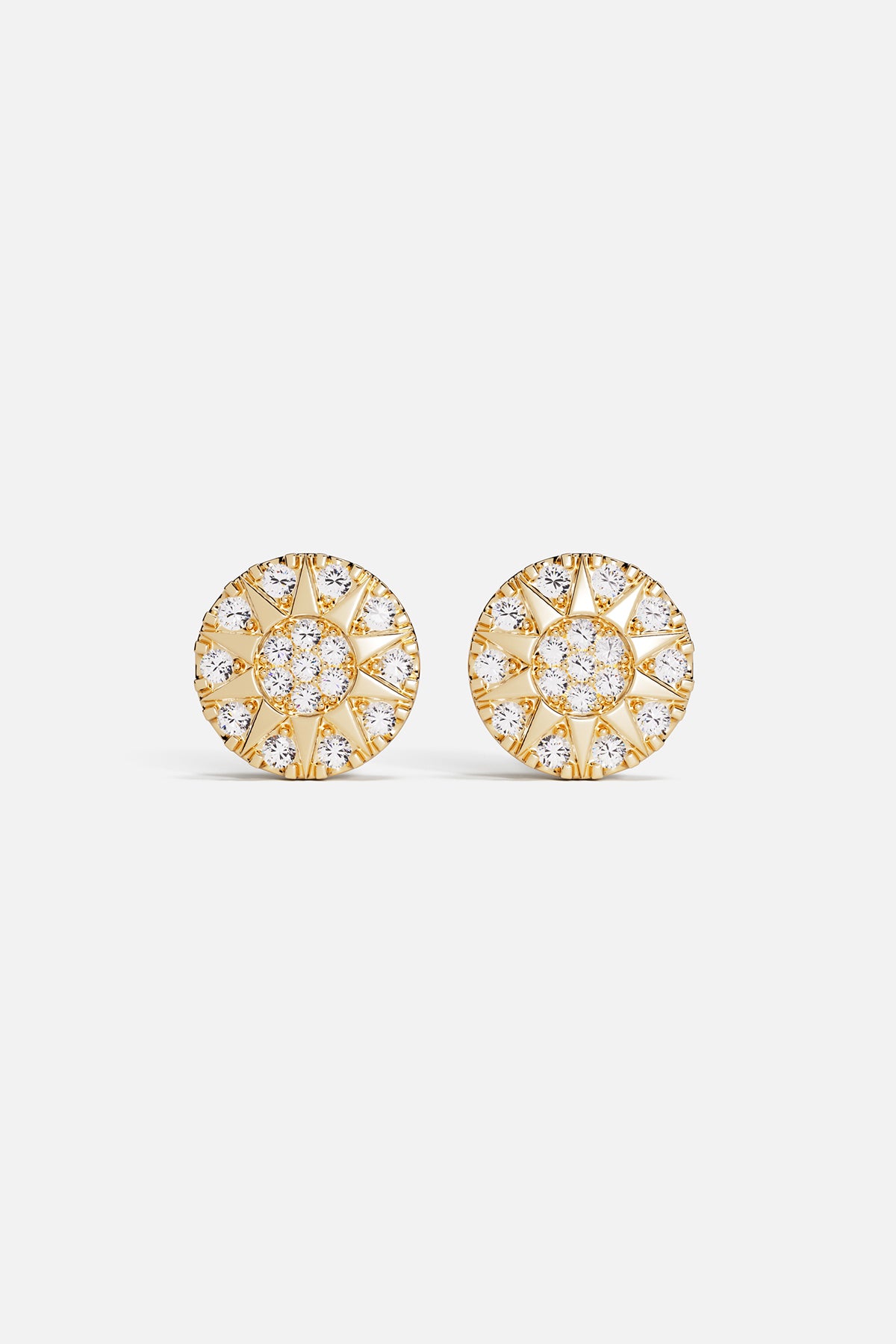 APM Monaco Soleil puces oreilles zircon doré 8 mm