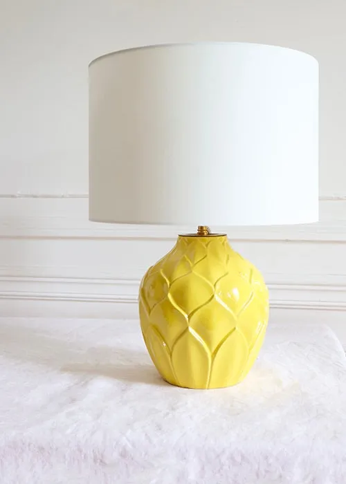 Aimée Aimer Ananas lampe citron faïence Saint-Clément 20 cm