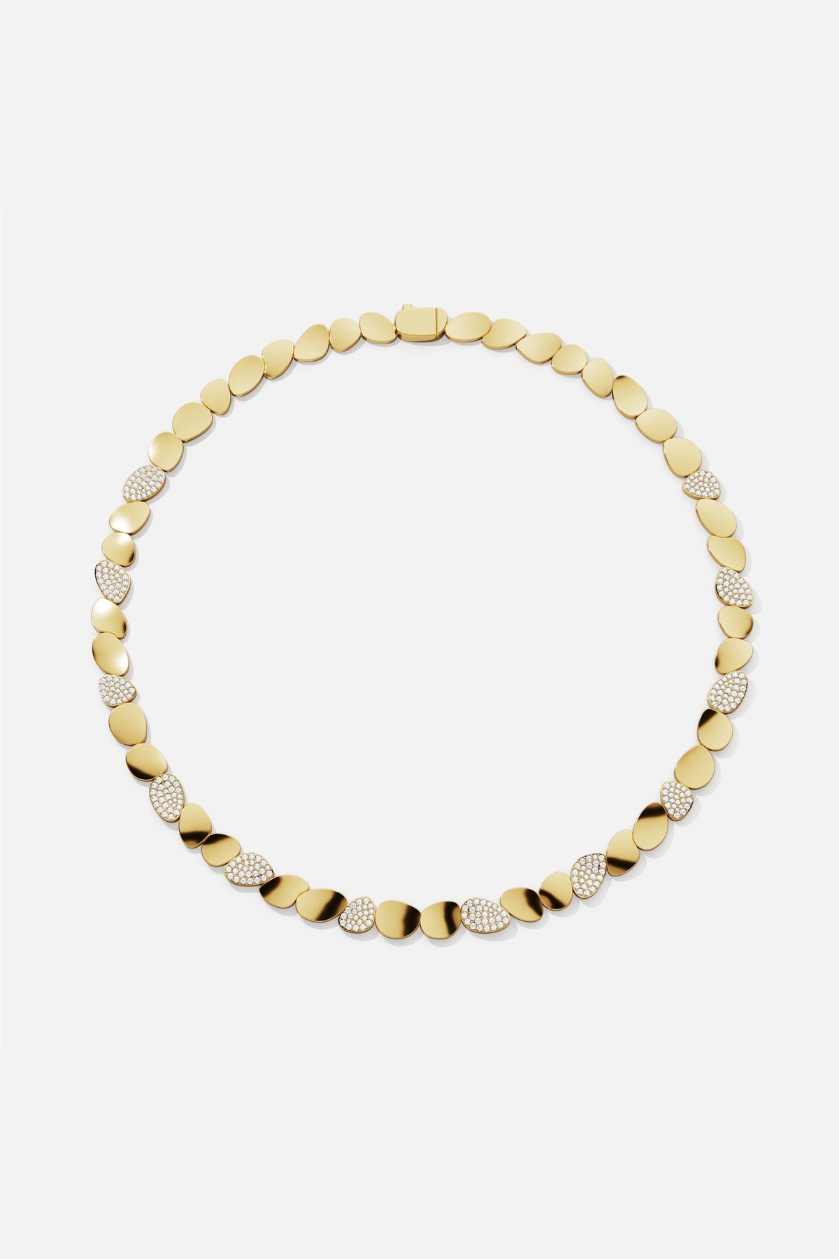 APM Monaco Soleil Galets Collier doré 40 cm choker