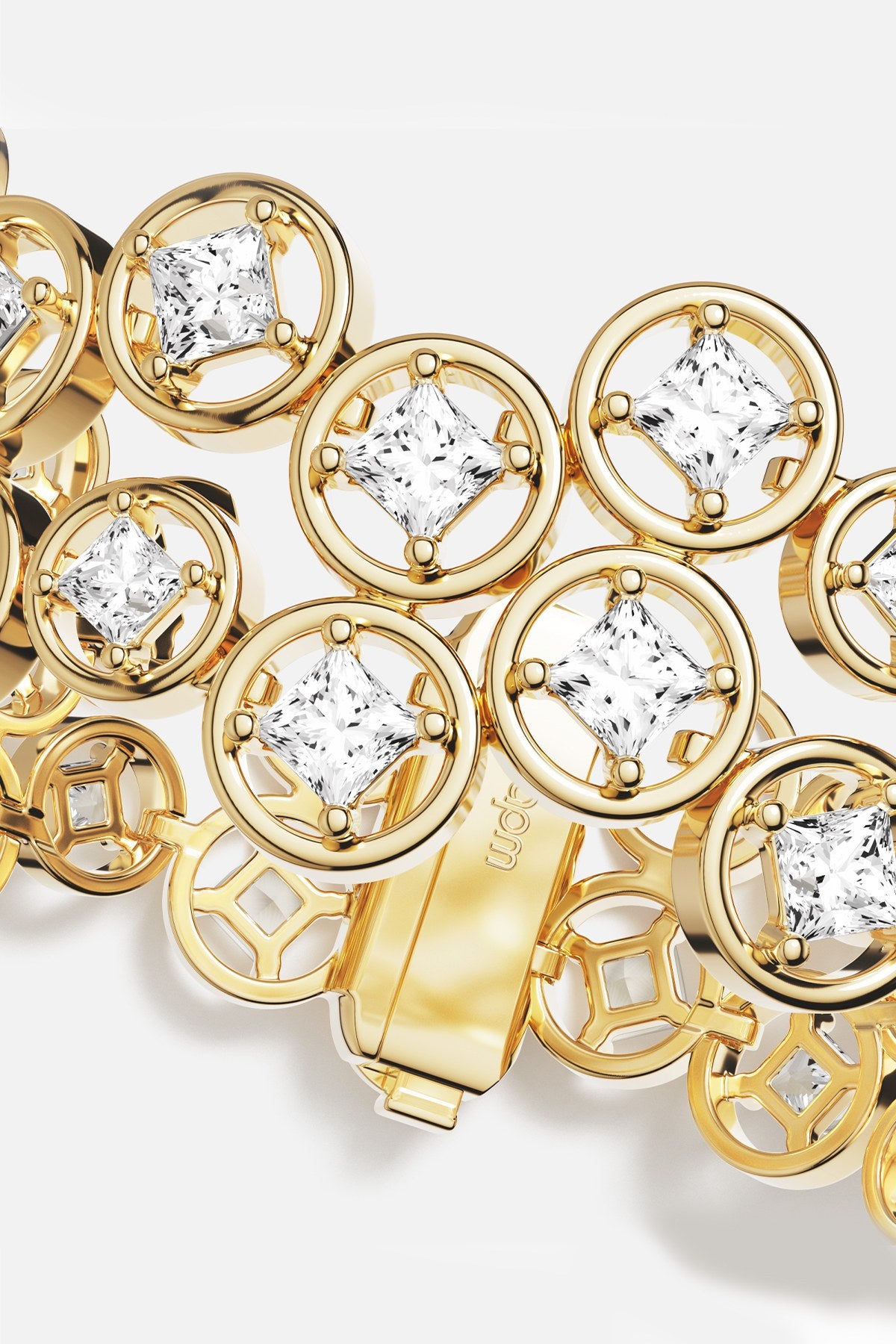 APM Monaco Soleil Bulles d'Eau Bracelet Or M 18 cm Zircons