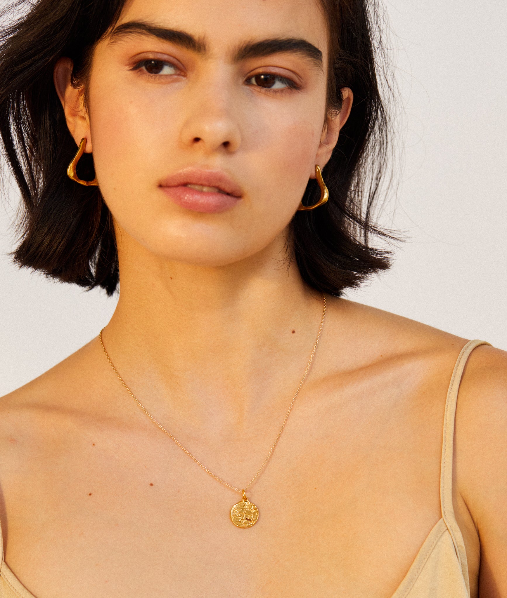 Alighieri Libra Medallion collier zodiaque plaqué or