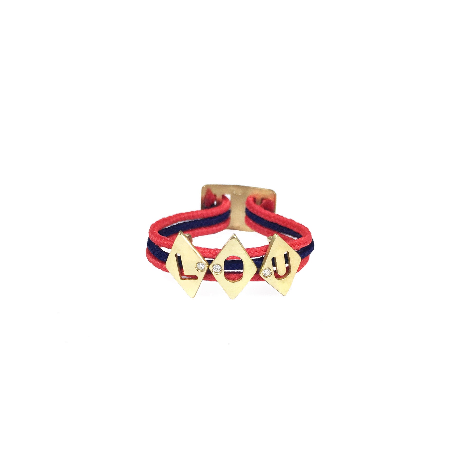 Aimée Aimer L'Alphabet bague or jaune diamant 3 lettres