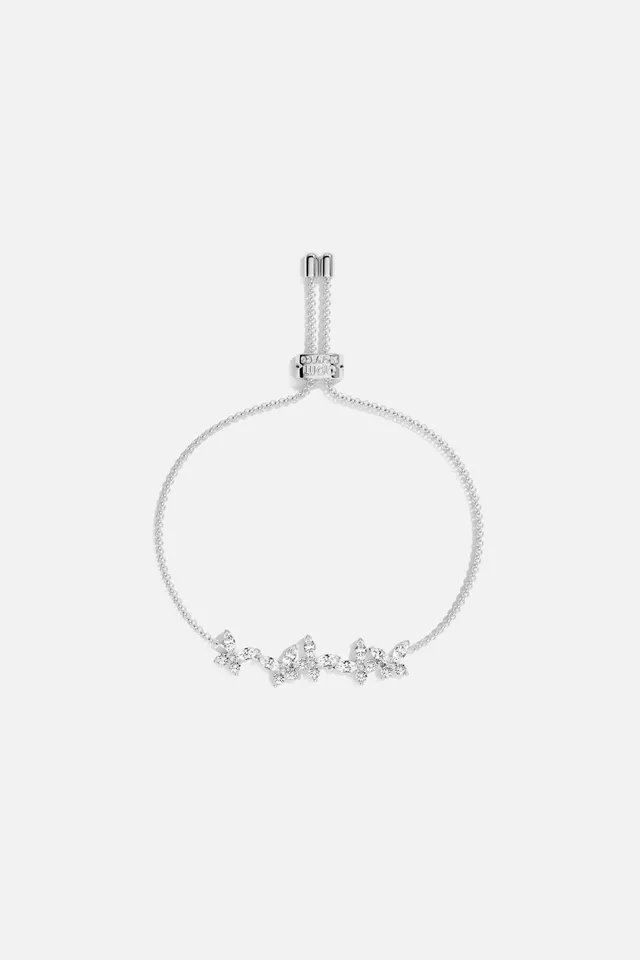APM Monaco Lumière Papillon bracelet argent blanc ajustable