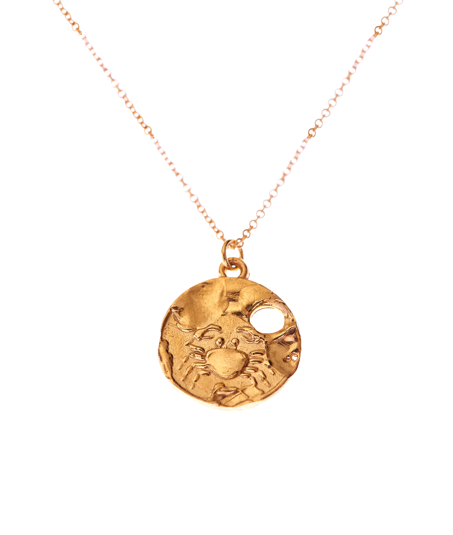 Alighieri The Cancer Medallion collier zodiaque plaqué or