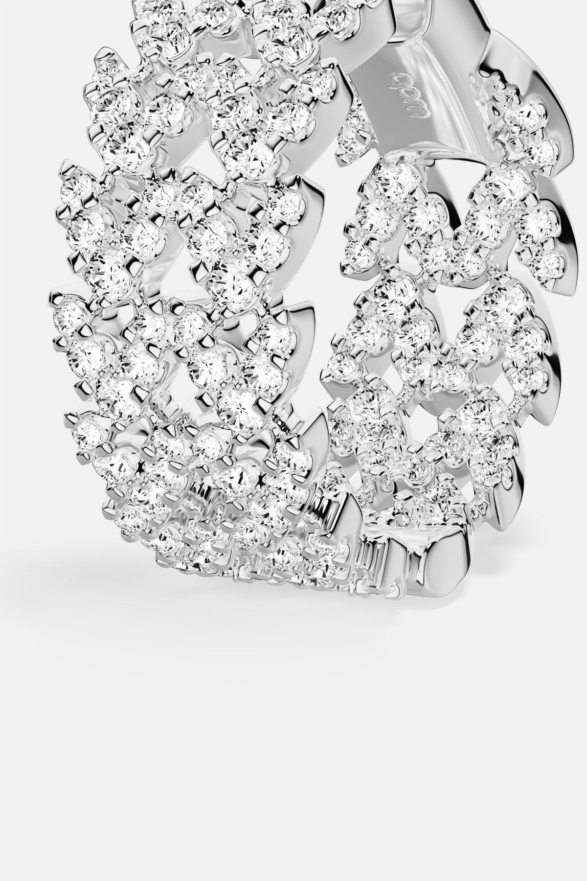 APM Monaco Automne Couture Doubles Créoles Argent 20 mm