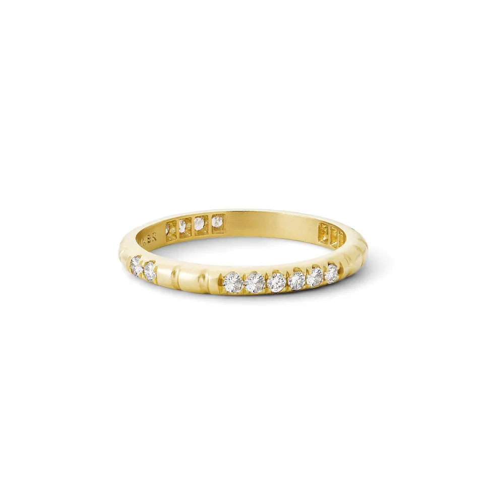Aimée Aimer Lignes F. bague or jaune diamants taille 52