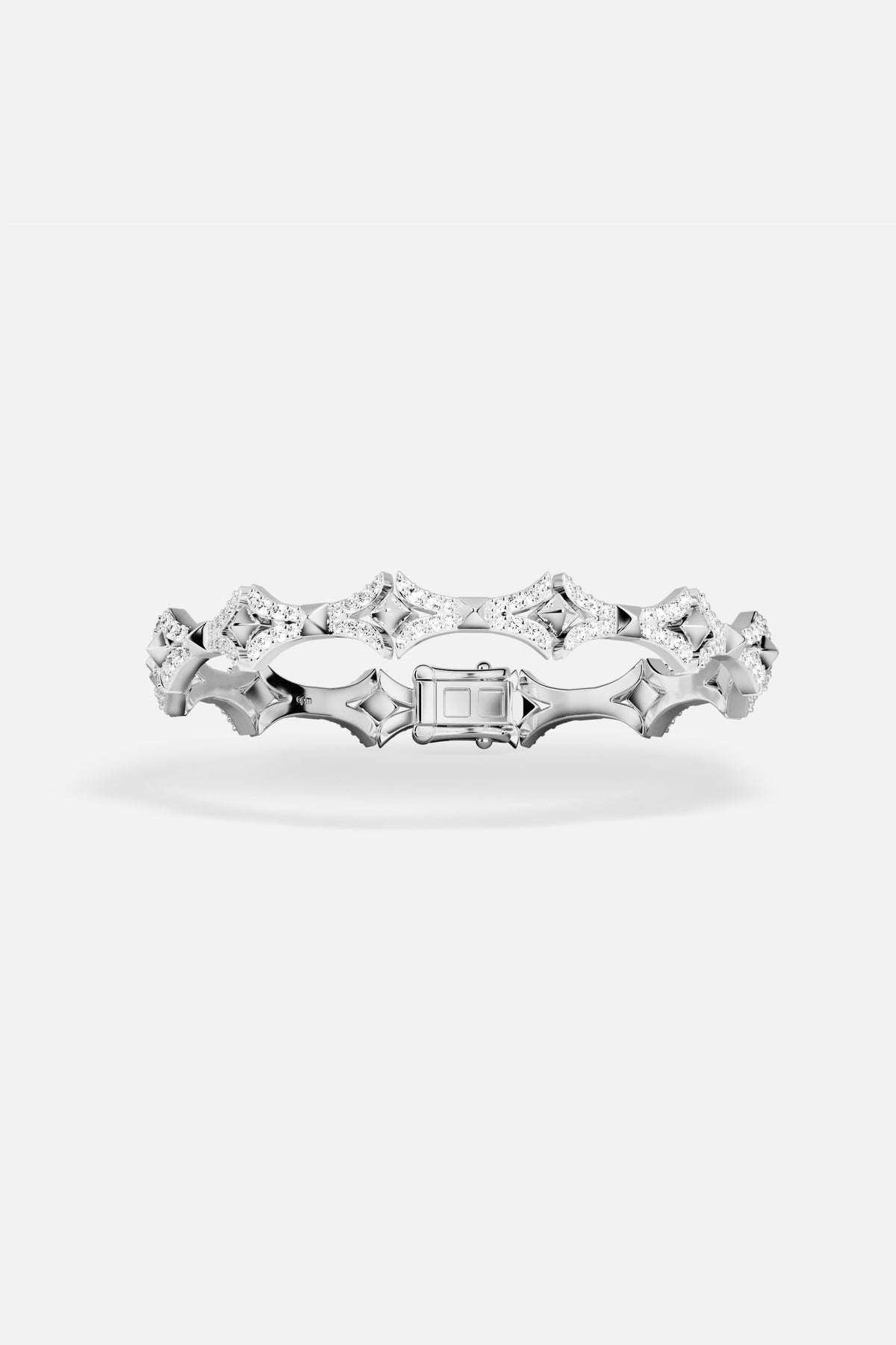 APM Monaco Yacht Club Rock bracelet croix pavé blanc taille M
