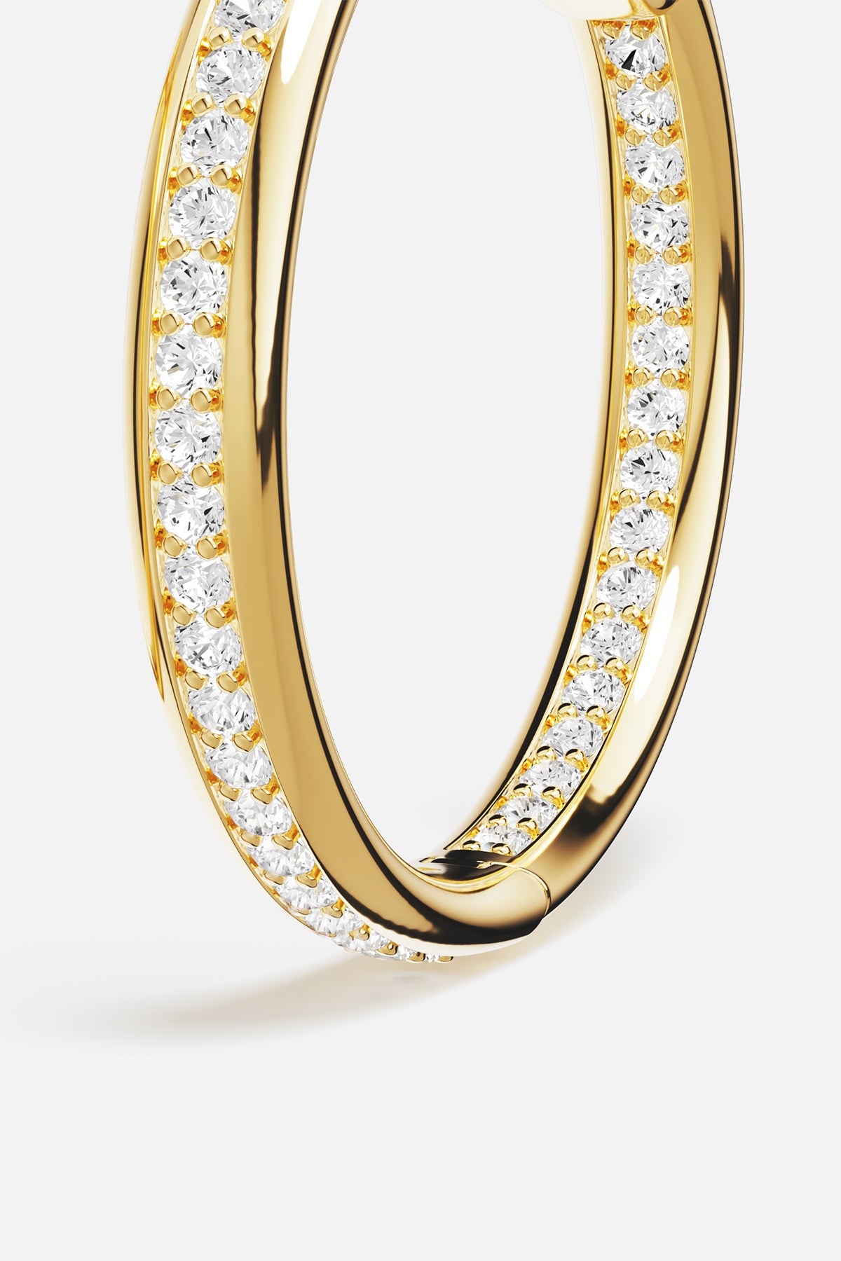 APM Monaco Croisette Riviera créoles dorées 30 mm zircon