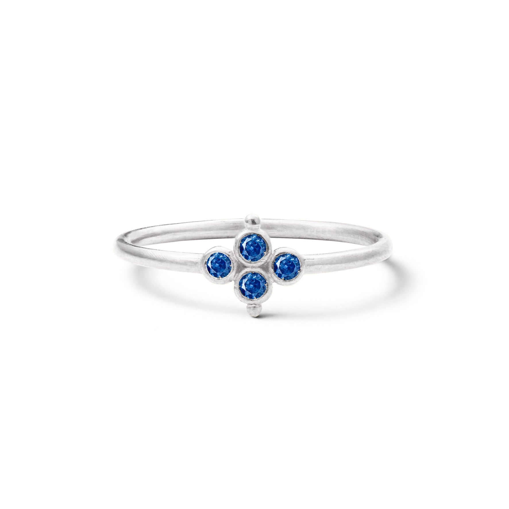 Aimée Aimer Delta bague or blanc 4 saphirs taille 52