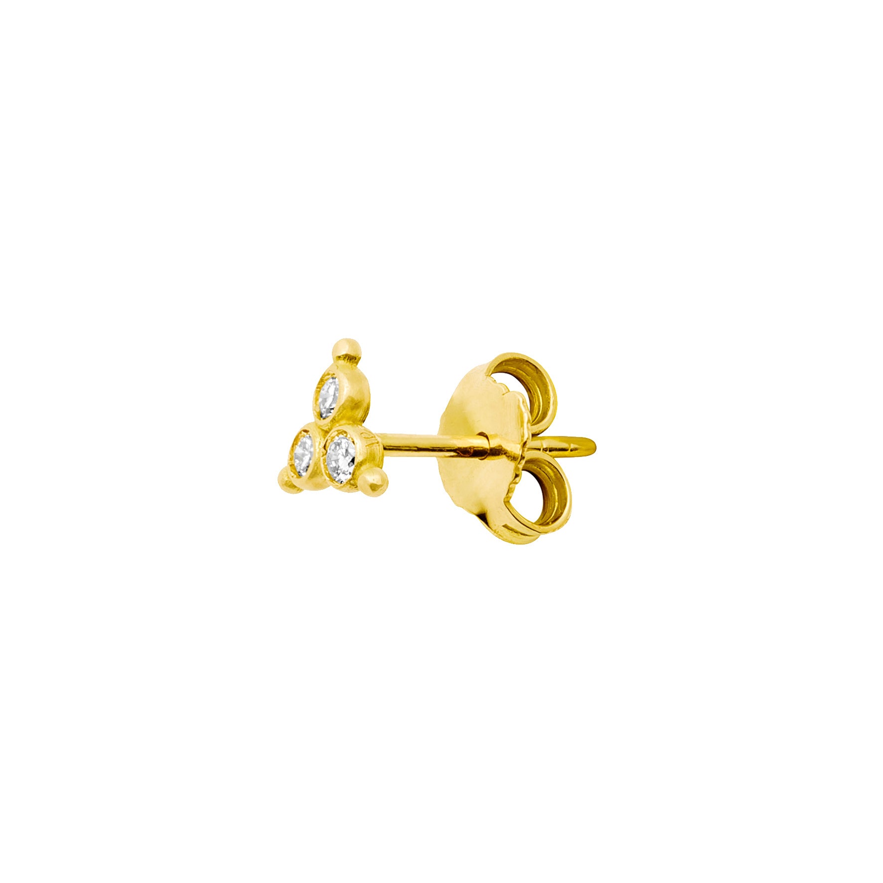 Aimée Aimer Delta puce d'oreille or jaune diamants unité