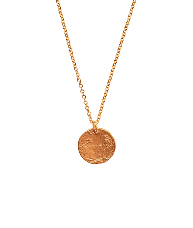 Alighieri Baby Lion Cub collier médaillon antique
