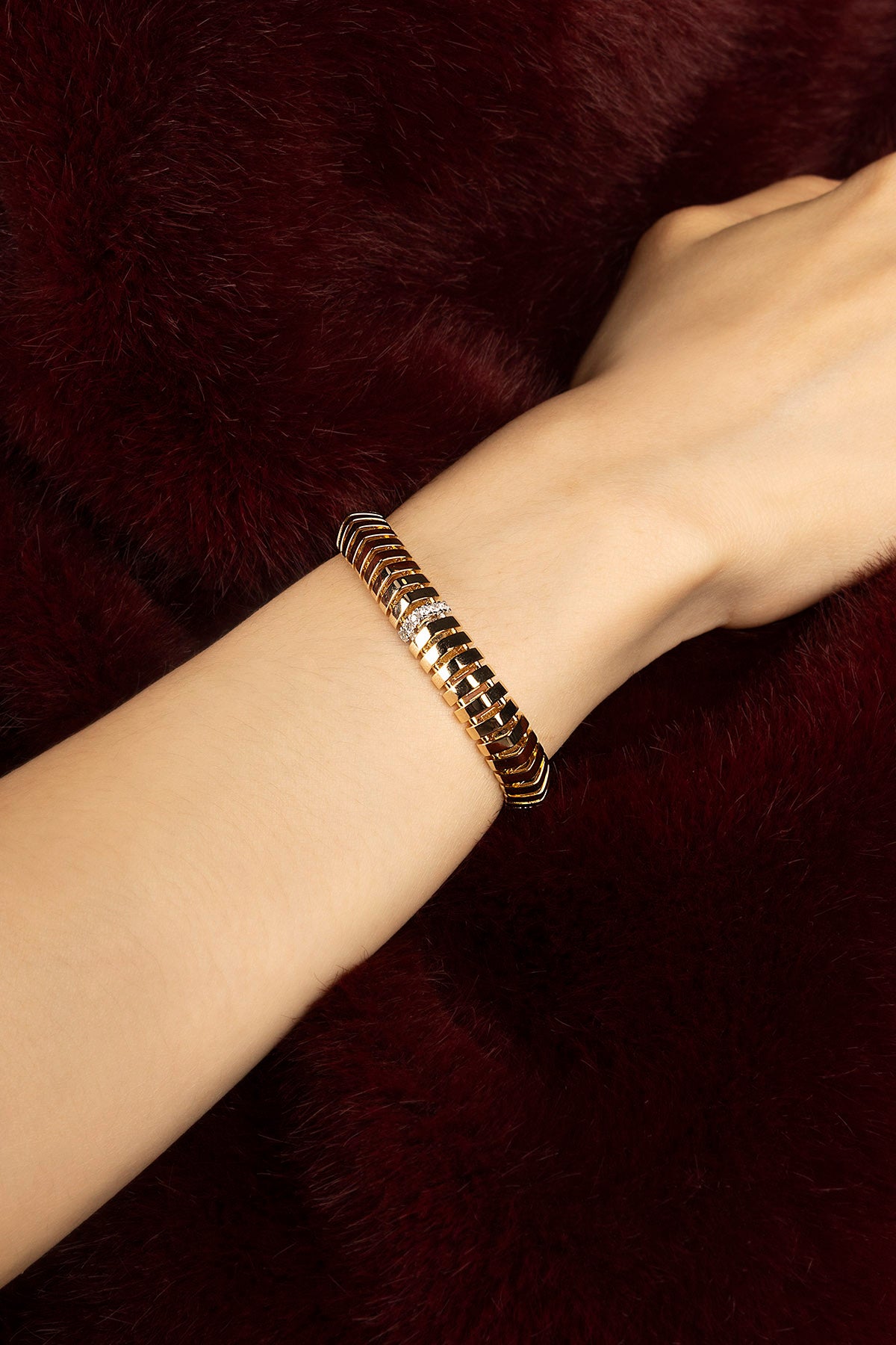 APM Monaco Soleil Rayon de Soleil bracelet or jaune 18 cm