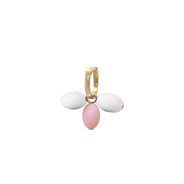 Aimée Aimer Tiare Créole or jaune agate blanche opale unité