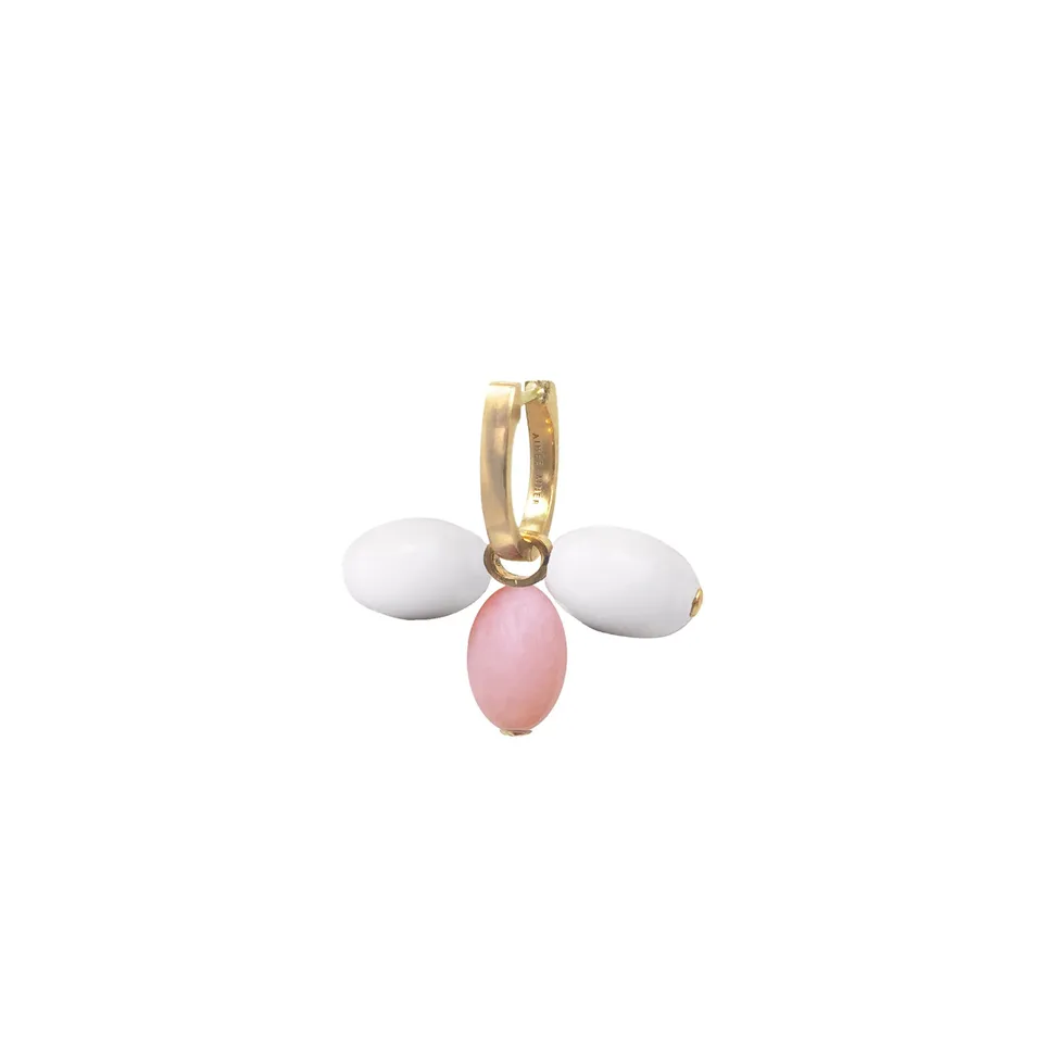 Aimée Aimer Tiare Créole or jaune agate blanche opale unité