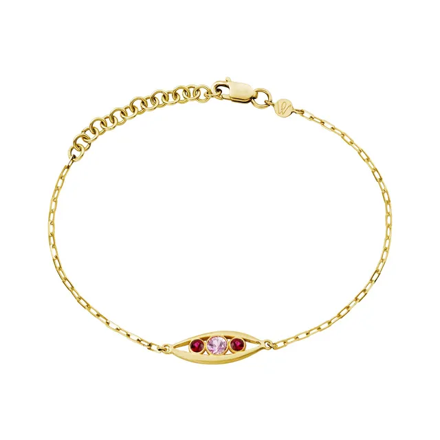 Aimée Aimer Bel Aloha bracelet or jaune saphir rose taille unique