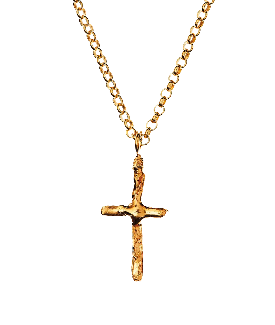 Alighieri Torch of the Night collier amulette bronze plaqué or