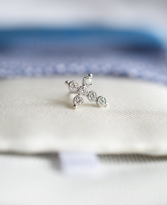 Aimée Aimer Petit AA puce or blanc diamants unité