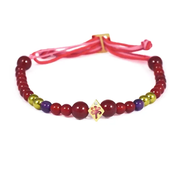 Aimée Aimer Bel Aloha Arbre de Vie bracelet or jaune cornaline
