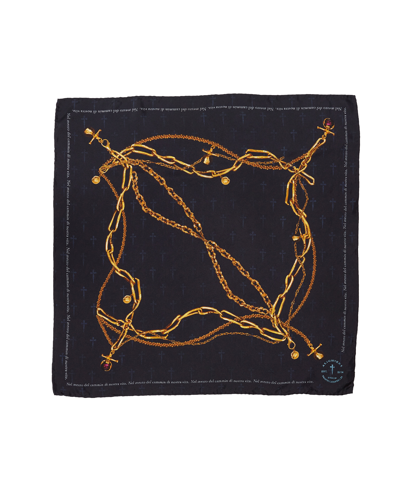 Alighieri The Limitless Wanderer foulard soie imprimé