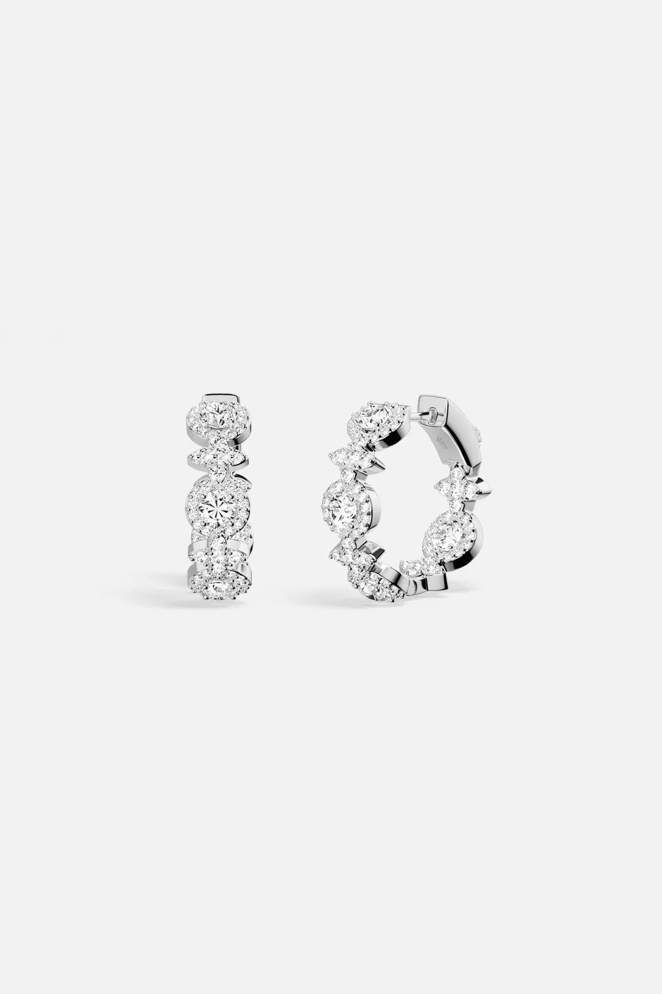APM Monaco Météorites Glamour Créoles blanches 22 mm