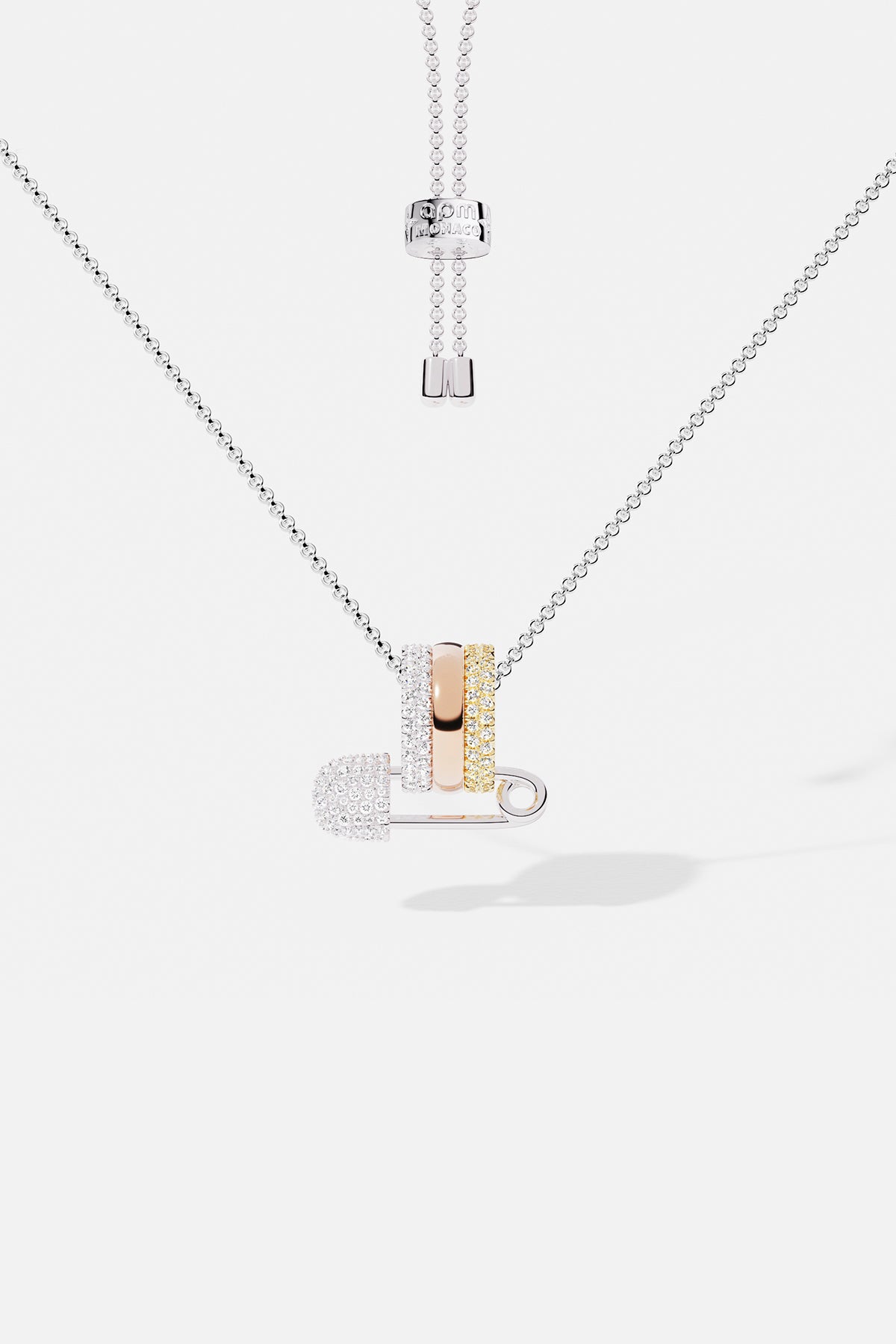 APM Monaco Morse Code Baby XL collier tricolore