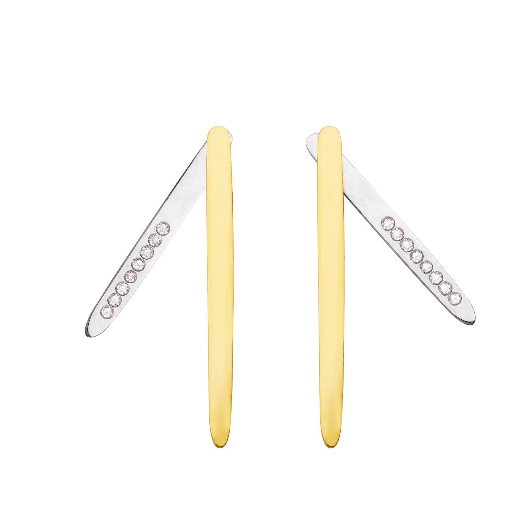 Aimée Aimer Sunrise Boucle oreille or jaune diamants paire