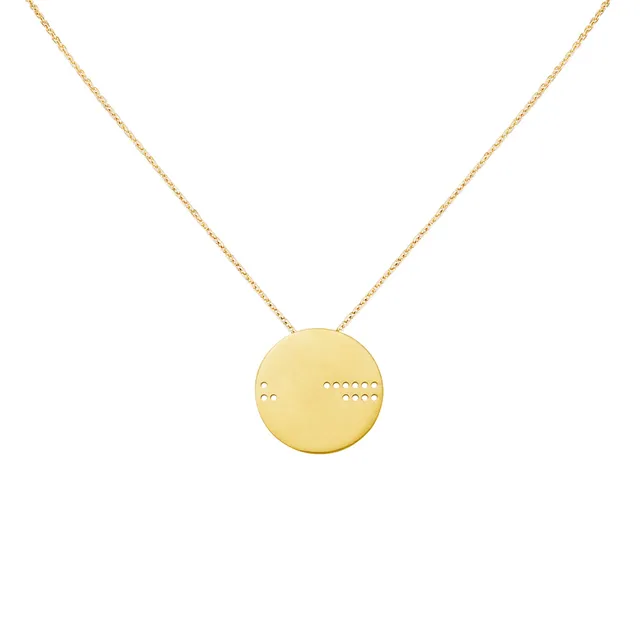 Aimée Aimer Horizon collier or jaune 43 cm taille unique