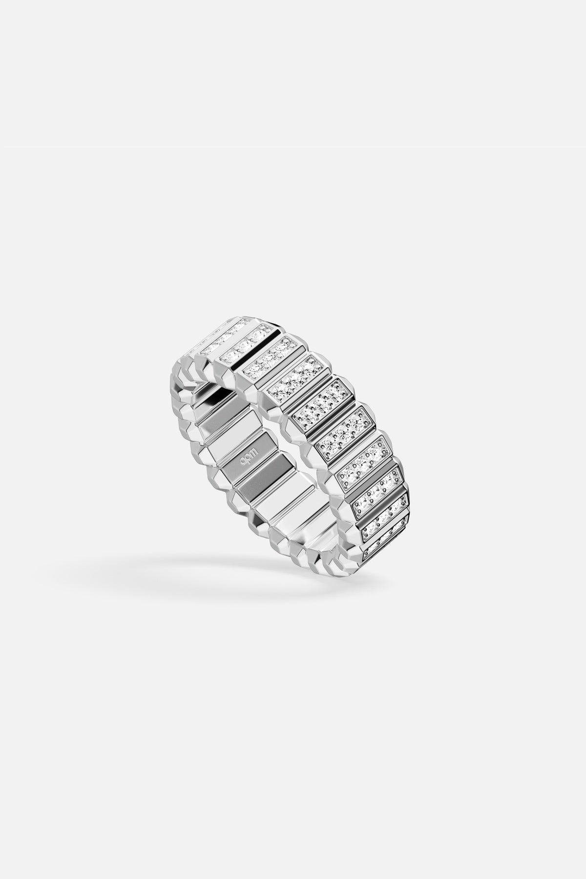 APM Monaco Automne Graphique bague blanche zircon