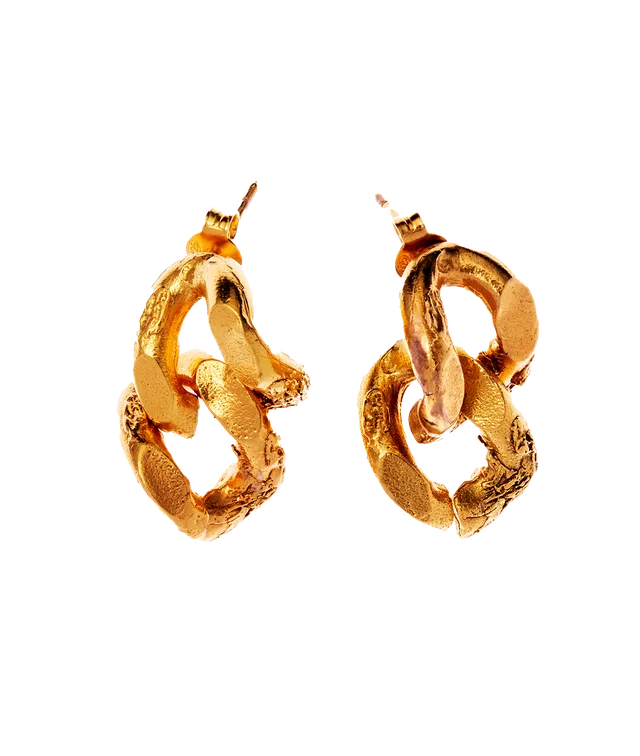 Alighieri Fractured Link boucles d'oreilles plaqué or 24ct