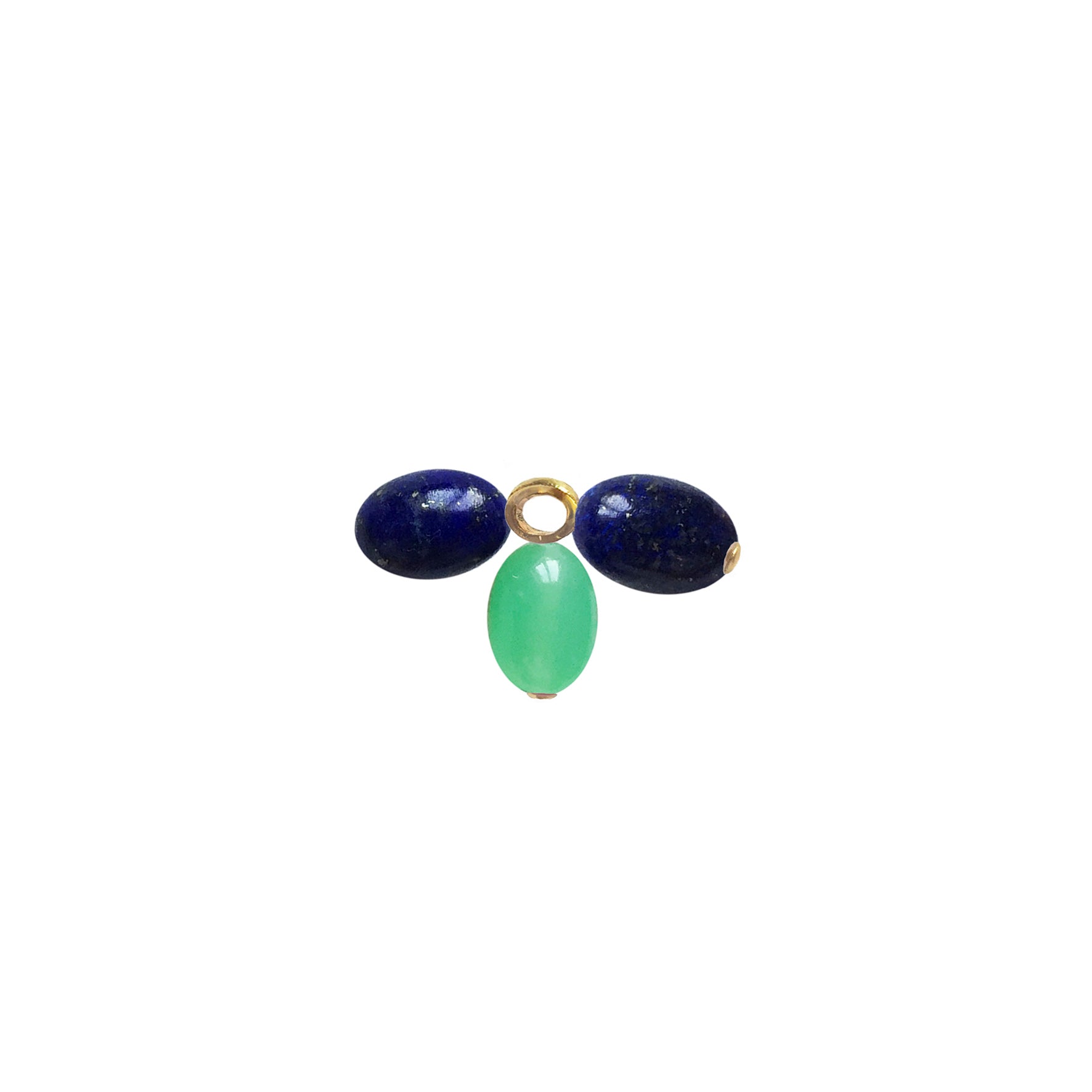 Aimée Aimer Tiare Charm lapis lazuli chrysoprase or jaune x1