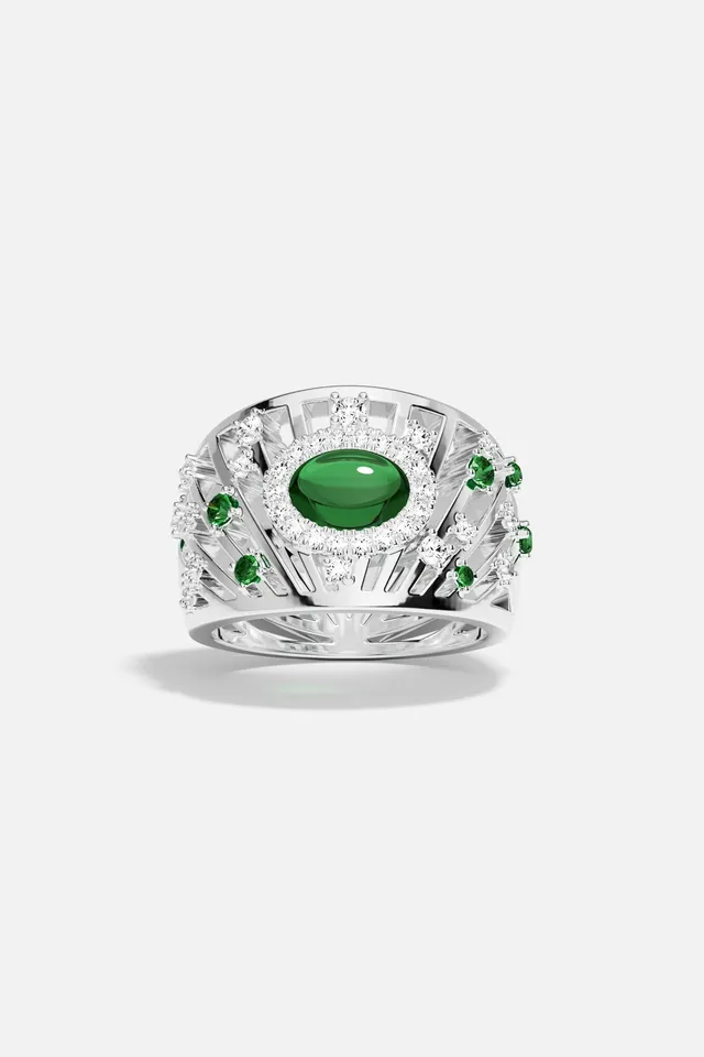 APM Monaco Automne Les Éventails bague argent taille 52