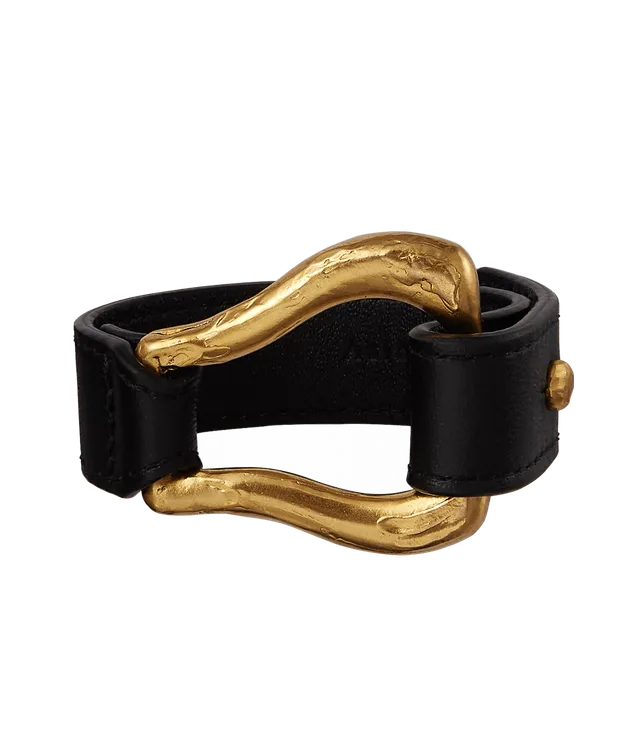 Alighieri Link of Wanderlust manchette cuir noir S/M