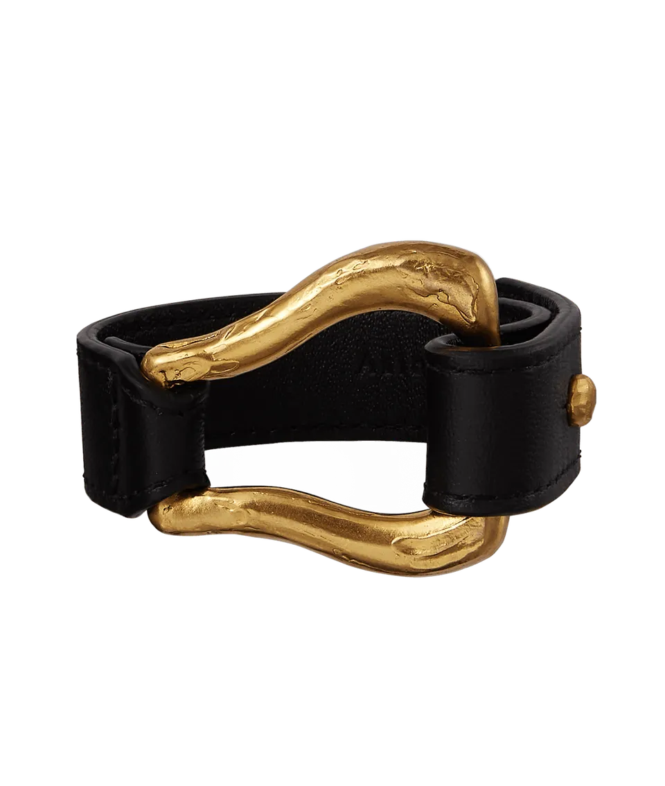 Alighieri Link of Wanderlust manchette cuir noir S/M