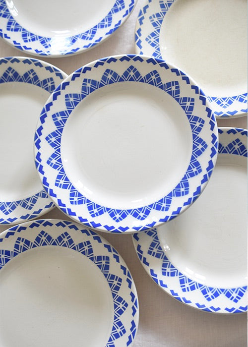 Aimée Aimer Art de la table Assiettes Ami Sarreguemines x6 bleues