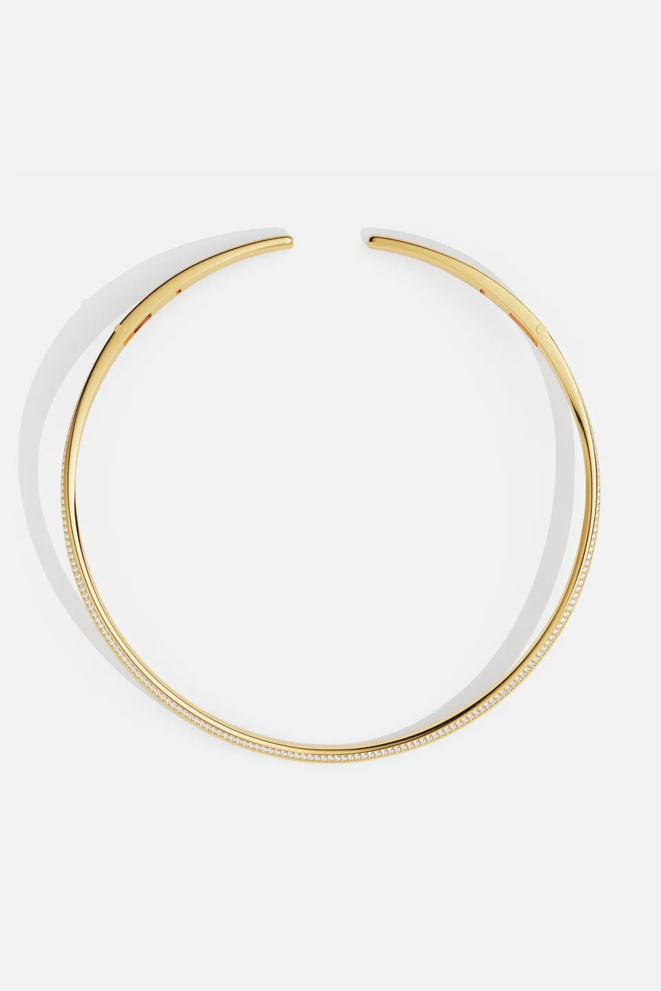 APM Monaco Croisette Riviera choker doré zircon 13 cm