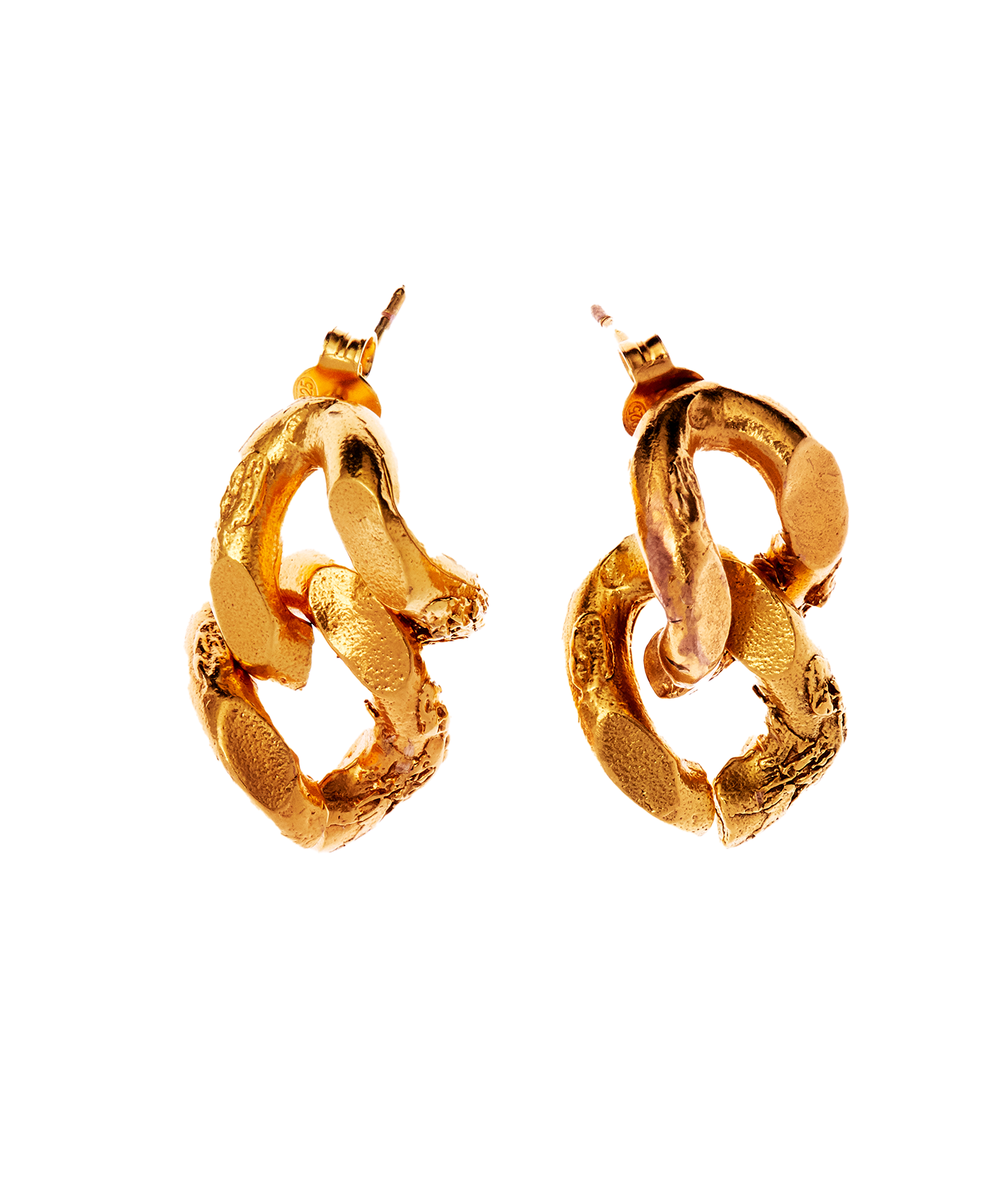 Alighieri Fractured Link boucles d'oreilles plaqué or 24ct