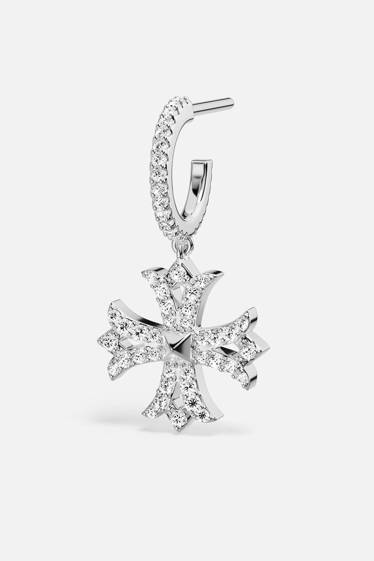 APM Monaco Yacht Club Rock boucles d'oreilles croix blanches