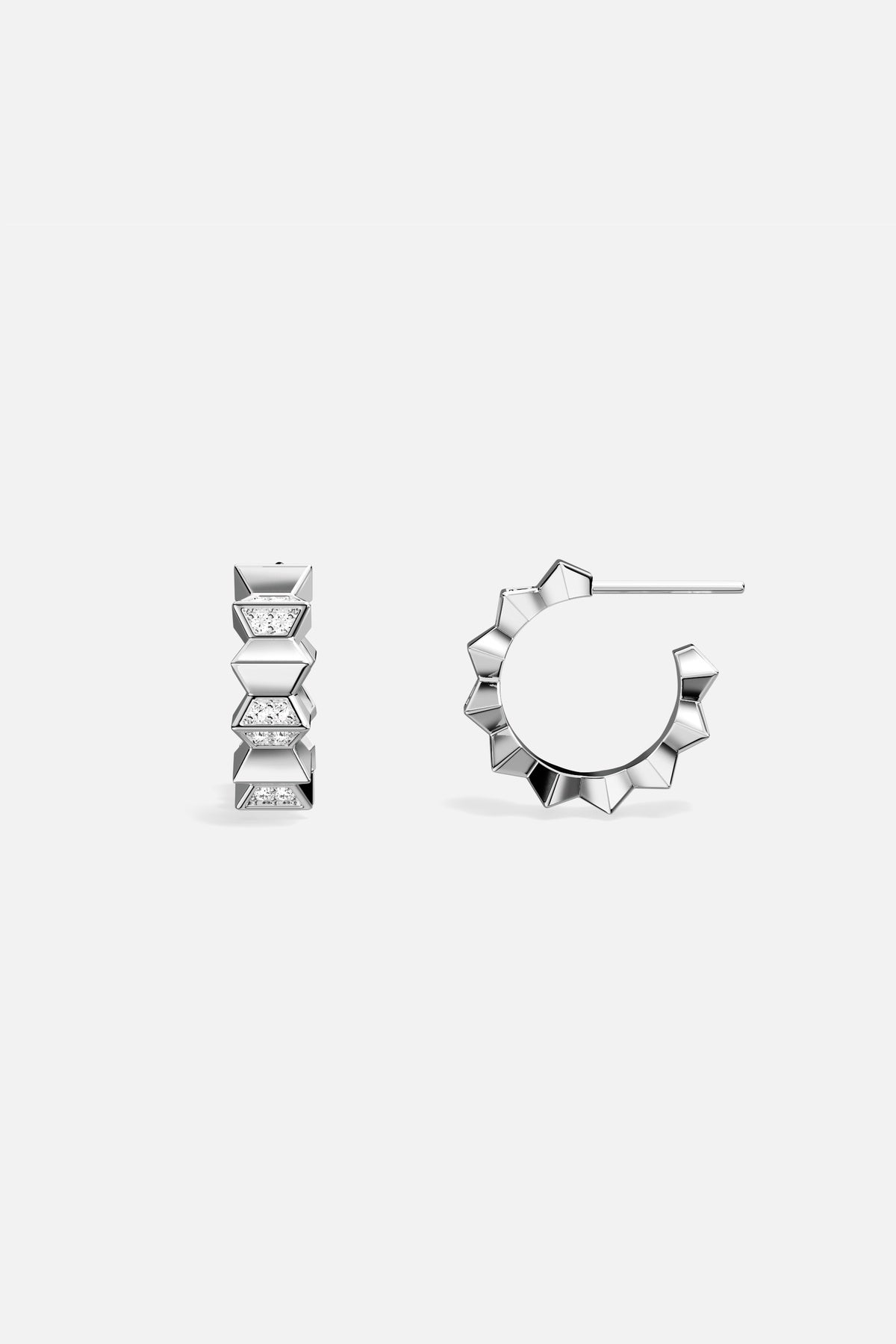 APM Monaco Yacht Club Up and Down créoles argent 17 mm