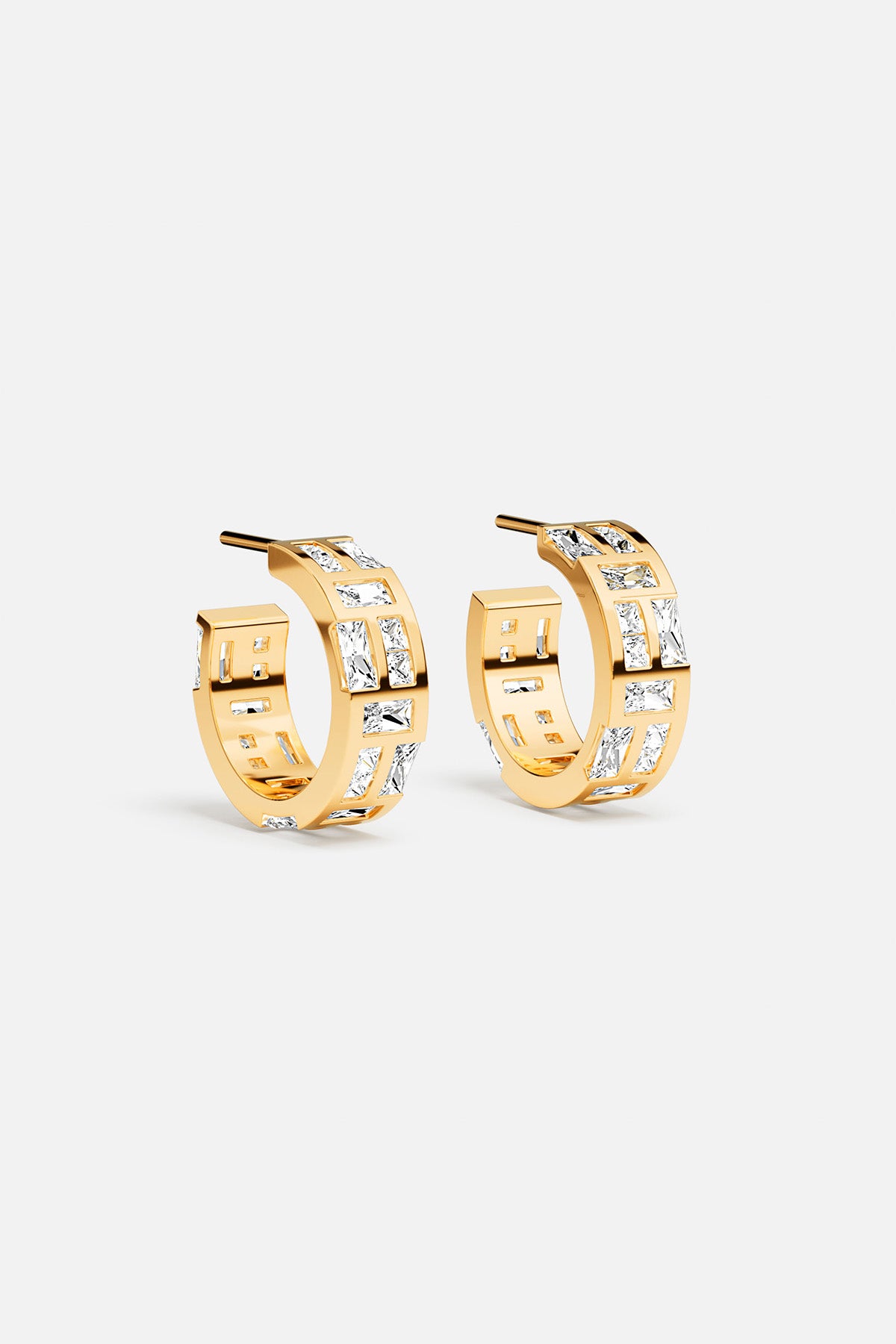APM Monaco Festival Ice boucles dorées zircon jaune 17,8 mm